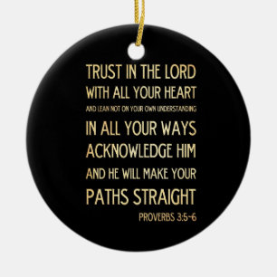 Christelijke Bijbelversie met scripts - Proverbs 3 Keramisch Ornament