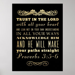 Christelijke Bijbelversie met scripts - Proverbs 3 Poster