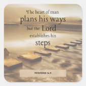 Christelijke bijbelversie vierkante sticker (Voorkant)