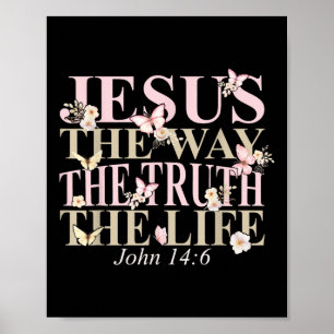 Christelijke Bijbelverzen Geloof God Jezus op de w Poster
