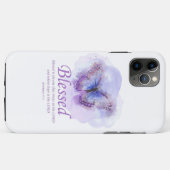 Christelijke bijbelvlinder voor vrouwen: Gezegend Case-Mate iPhone Case (Achterkant (horizontaal))