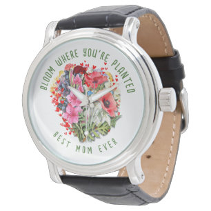 Christelijke BLOEI WAAR U BENT GEPLANT Bloemen Pla Horloge