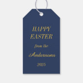 Christelijke Bloemenkruis Jezus Happy Easter Cadeaulabel (Achterkant)