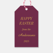  Christelijke Bloemenkruis Jezus Happy Easter Cadeaulabel (Achterkant)