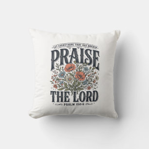 Christelijke bloemrijke lofprijzing de Heer Psalm Kussen