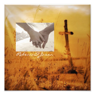 Christelijke bruiloft foto afdruk