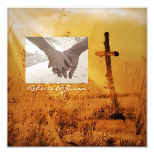 Christelijke  bruiloft foto afdruk (Voorkant)