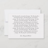 Christelijke bruiloft Hartelijk dank RSVP Kaartje (Achterkant)