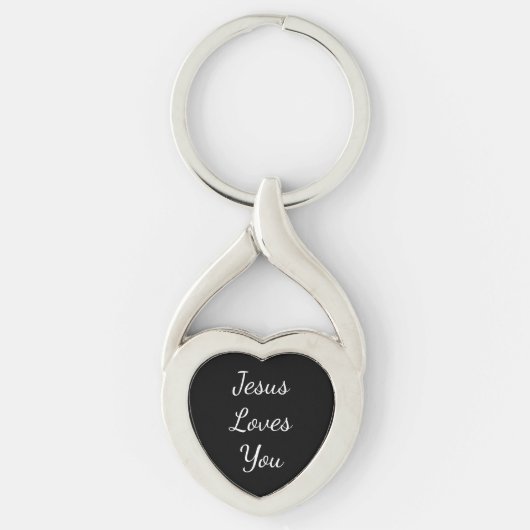 Christelijke bruiloft Jesus Loves You Sleutelhange Sleutelhanger (Voorkant)