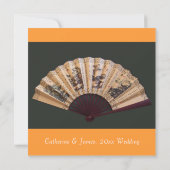 Christelijke bruiloft van Chinese bamboe- en zijde Kaart (Achterkant)