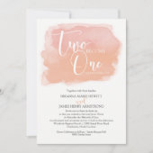 Christelijke bruiloft Waterverf Bloemen en Koraal Kaart (Voorkant)