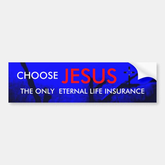 Christelijke Bumpersticker interne levensverzekeri (Voorkant)