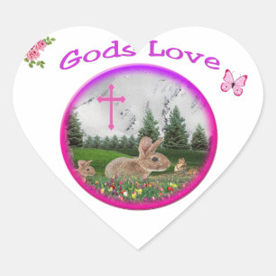 Christelijke bundels hart sticker