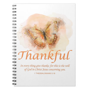 Christelijke butterfly bijbel voor vrouwen: dankba notitieboek