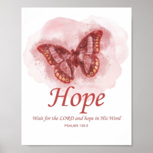 Christelijke butterfly bijbel voor vrouwen: Hoop Poster