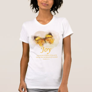 Christelijke butterfly bijbel voor vrouwen: Joy T-shirt