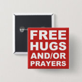 Christelijke Button in de vorm van vrije huggen of (Voorkant /achterkant)