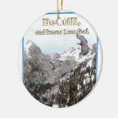 Christelijke cadeaus Wees stil en weet dat ik God Keramisch Ornament (Links)