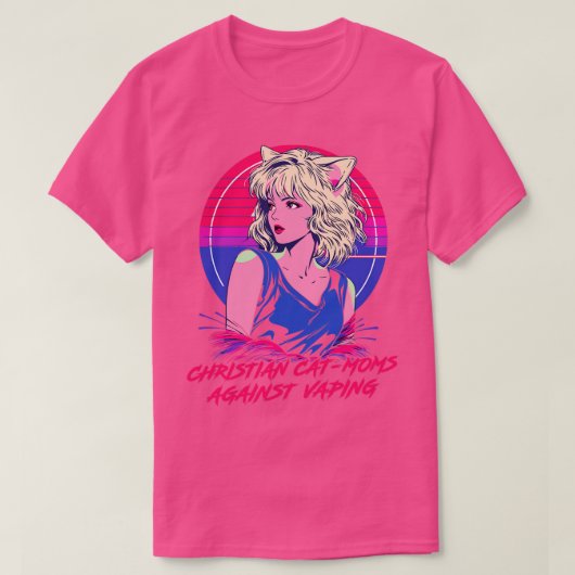 Christelijke CatMoms tegen vapen T-shirt (Design voorkant)