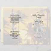 Christelijke ceremonieprogramma Sand Dollar Palm T (Voorkant / Achterkant)