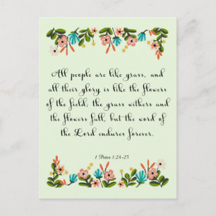 Christelijke citaat kunst - Jeremia 24:6 Briefkaart