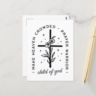 Christelijke citaten Kind van Gods Gebed Krijger Briefkaart