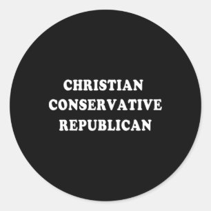 Christelijke Conservatieve Republikein Ronde Sticker