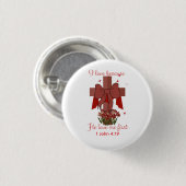 Christelijke Coquette kruis Bijbelvers Valentijnsd Ronde Button 3,2 Cm (Voorkant /achterkant)