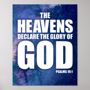 Christelijke creatie Galaxy Verse Heavens verklare Poster