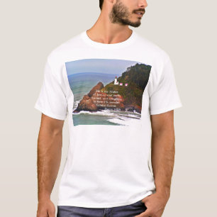 Christelijke creatie van vuurtoren voor het Zee T-shirt