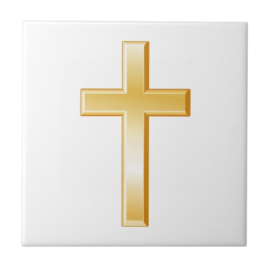 Christelijke Cross Ceramic Tile Tegeltje (Voorkant)