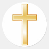 Christelijke Cross Gold Stickers (Voorkant)