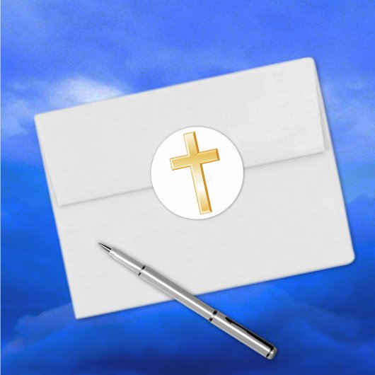 Christelijke Cross Gold Stickers