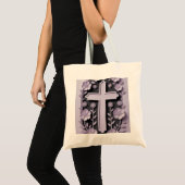 "Christelijke Cross Jumbo Canvas tas – Ai design (Voorkant (product))