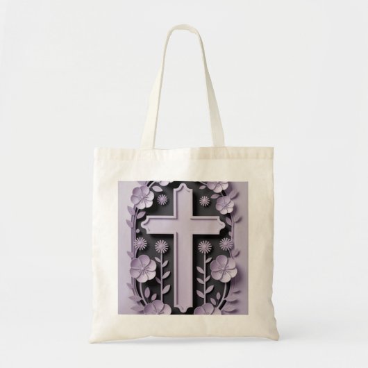 "Christelijke Cross Jumbo Canvas tas – Ai design (Voorkant)