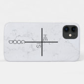 Christelijke Cross Modern Minimalist Marble Abstra Case-Mate iPhone Case (Achterkant (horizontaal))