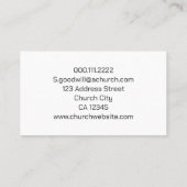 Christelijke Cross Pastor Visitekaartjes (Achterkant)