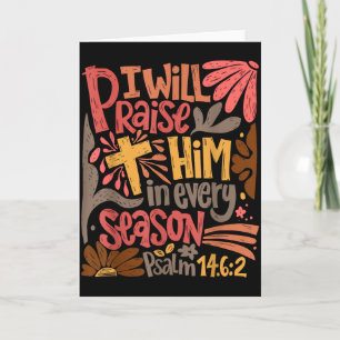 Christelijke dankdag Ik zal Hem prijzen in elke Kaart