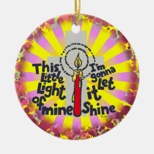 Christelijke Deze Kleine Licht aangepaste naam ker Keramisch Ornament