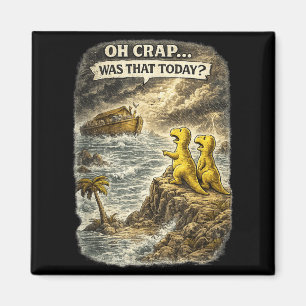 Christelijke dinosaurus humor Jezus dinos ontwerp Magneet