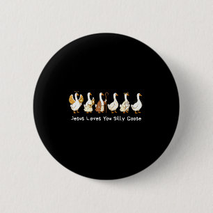 Christelijke Domme Gans Geloofs Gebaseerd Jezus Ho Ronde Button 5,7 Cm