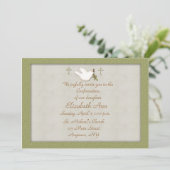 Christelijke Dove Invitation Kaart (Staand voorkant)