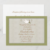 Christelijke Dove Invitation Kaart (Voorkant / Achterkant)