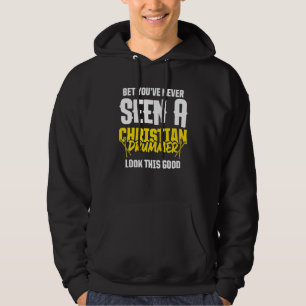 Christelijke Drummer Church Worship Drum Player 18 Hoodie