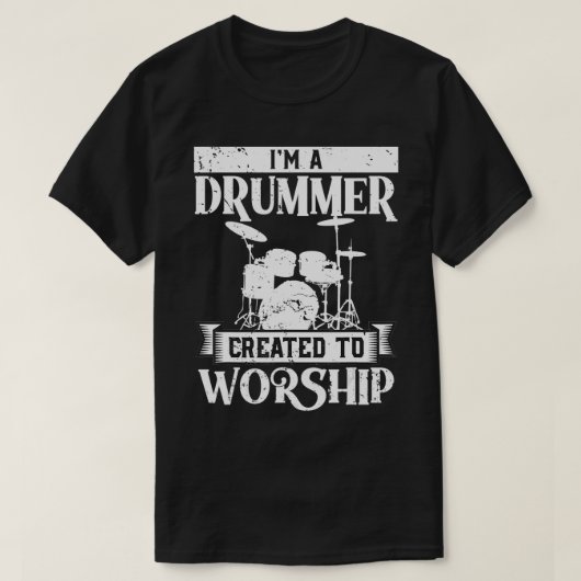Christelijke Drummer Gift Idea voor drummers die r T-shirt (Design voorkant)
