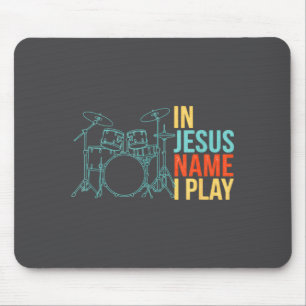 Christelijke Drummer In Jezus Naam Ik Speel - Aanb Muismat