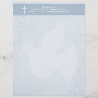 Christelijke dwars- en gedistilleerde blauw briefhoofd sjabloon