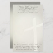 Christelijke dwarsbalk op zwart briefpapier (Voorkant / Achterkant)