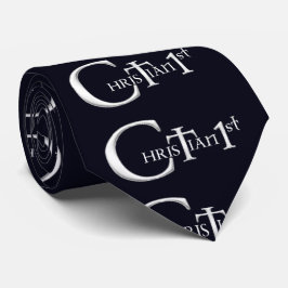 Christelijke eerste. Marine Blauw Stropdas