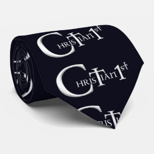Christelijke eerste. Marine Blauw Stropdas